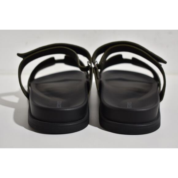 Hermes Chypre Sandal Vert Foret Green Black H Logo Slide Slip On Flop Flat 44 11 - Picture 11 of 12